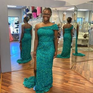 Aleta Emerald Green Prom dress